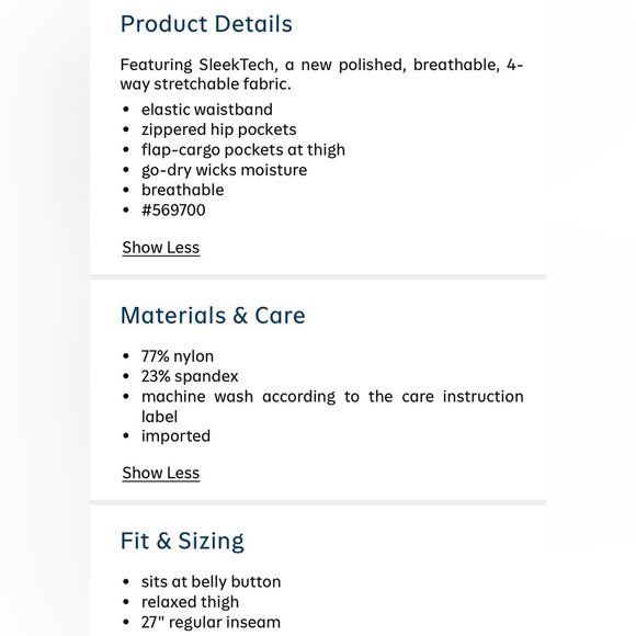 Old Navy - High Waisted SleekTech Go Dry Cargo Joggers - Picture 5 of 6